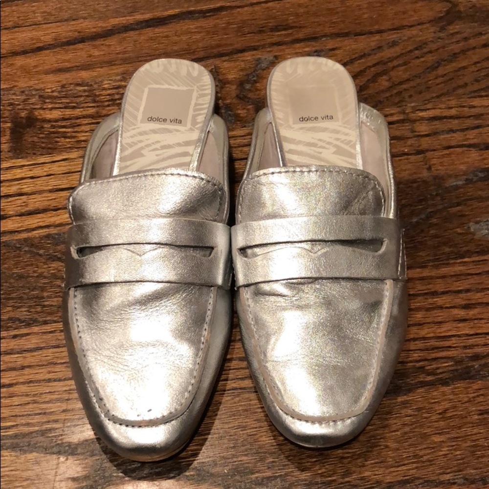 Dolce vita silver slides